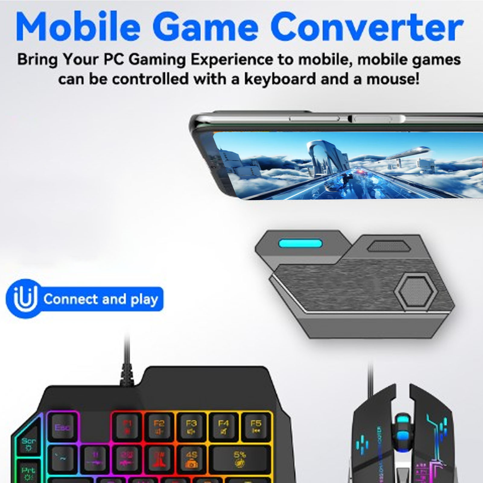 ชุดคอมโบเกมมือถือ เชื่อมต่อบลู - Gaming Keyboard Mobile บทวิจารณ์และราคา