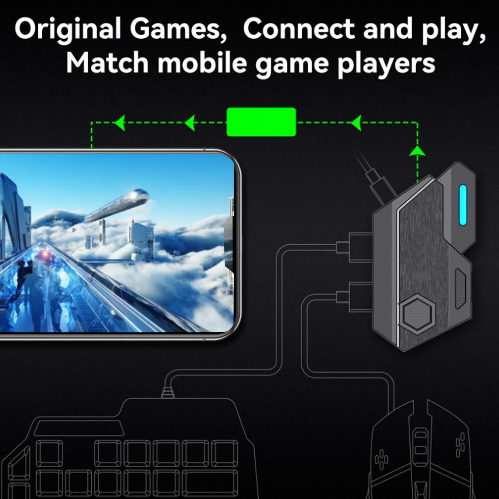 ชุดคอมโบเกมมือถือ เชื่อมต่อบลู - Gaming Keyboard Mobile บทวิจารณ์และราคา