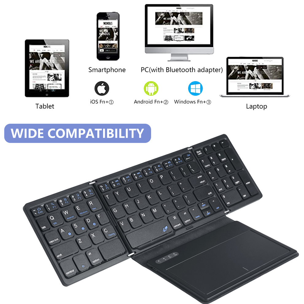 คีย์บอร์ดบลูทูธแบบพับได้ BOW พ - Gaming Keyboard Budget บทวิจารณ์และราคา