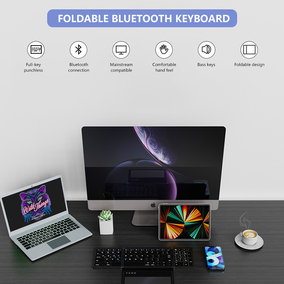 คีย์บอร์ดบลูทูธแบบพับได้ BOW พ - Gaming Keyboard Budget บทวิจารณ์และราคา