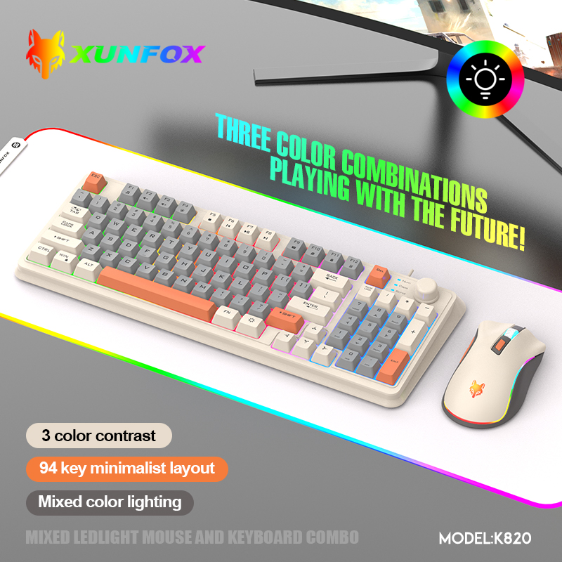 K820 USB เกมคีย์บอร์ดเมาส์ชุด  - Gaming Keyboard Mouse And Headset Combo บทวิจารณ์และราคา