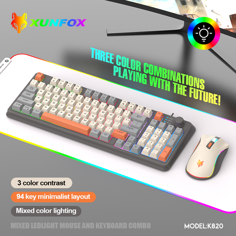 K820 USB เกมคีย์บอร์ดเมาส์ชุด  - Gaming Keyboard Mouse And Headset Combo บทวิจารณ์และราคา