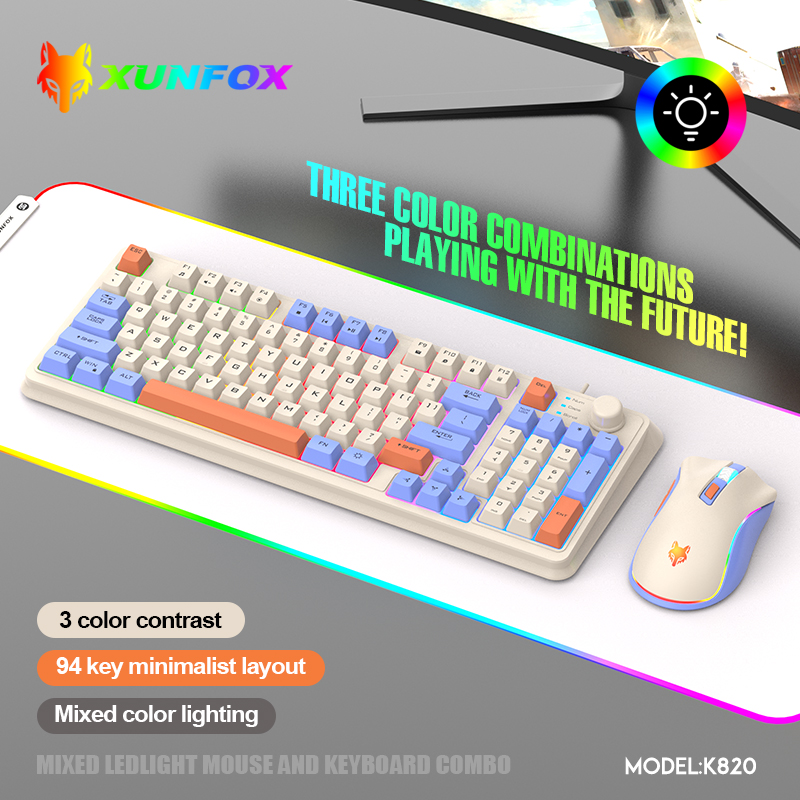 K820 USB เกมคีย์บอร์ดเมาส์ชุด  - Gaming Keyboard Mouse And Headset Combo บทวิจารณ์และราคา