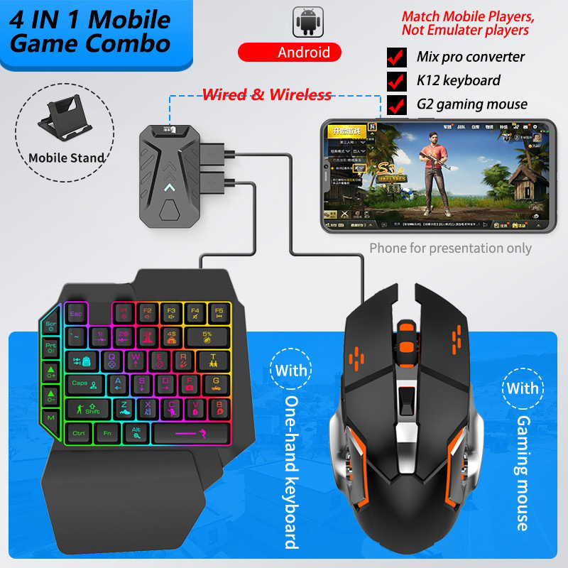 ชุดคีย์บอร์ดและเมาส์สำหรับเล่น - Gaming Keyboard Mobile บทวิจารณ์และราคา