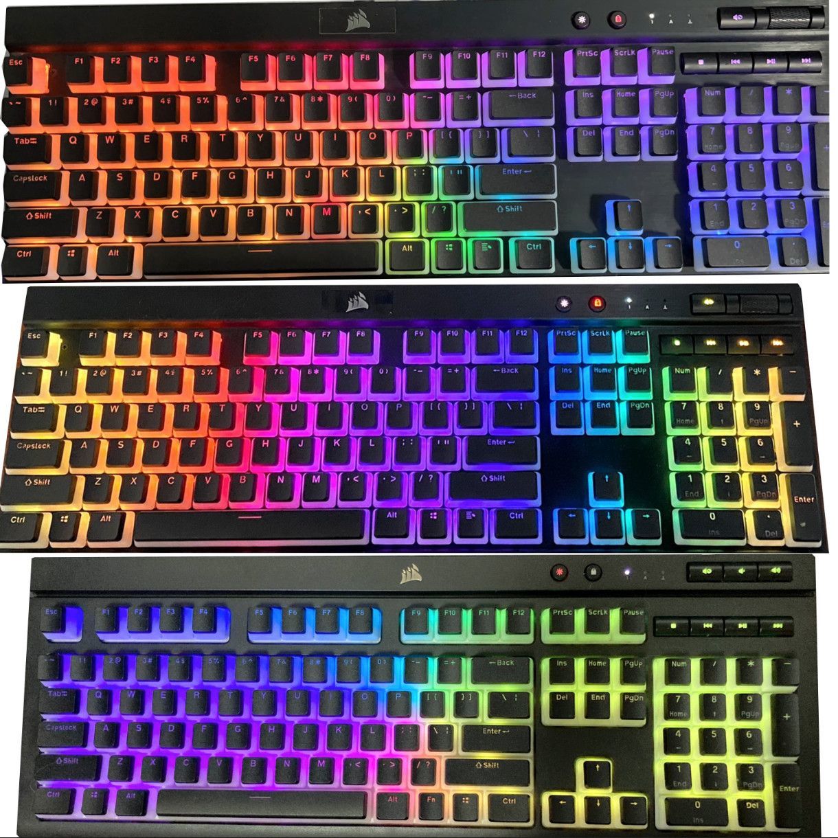 โปร่งแสง Corsair พุดดิ้ง Keyca - Gaming Keyboard Corsair บทวิจารณ์และราคา