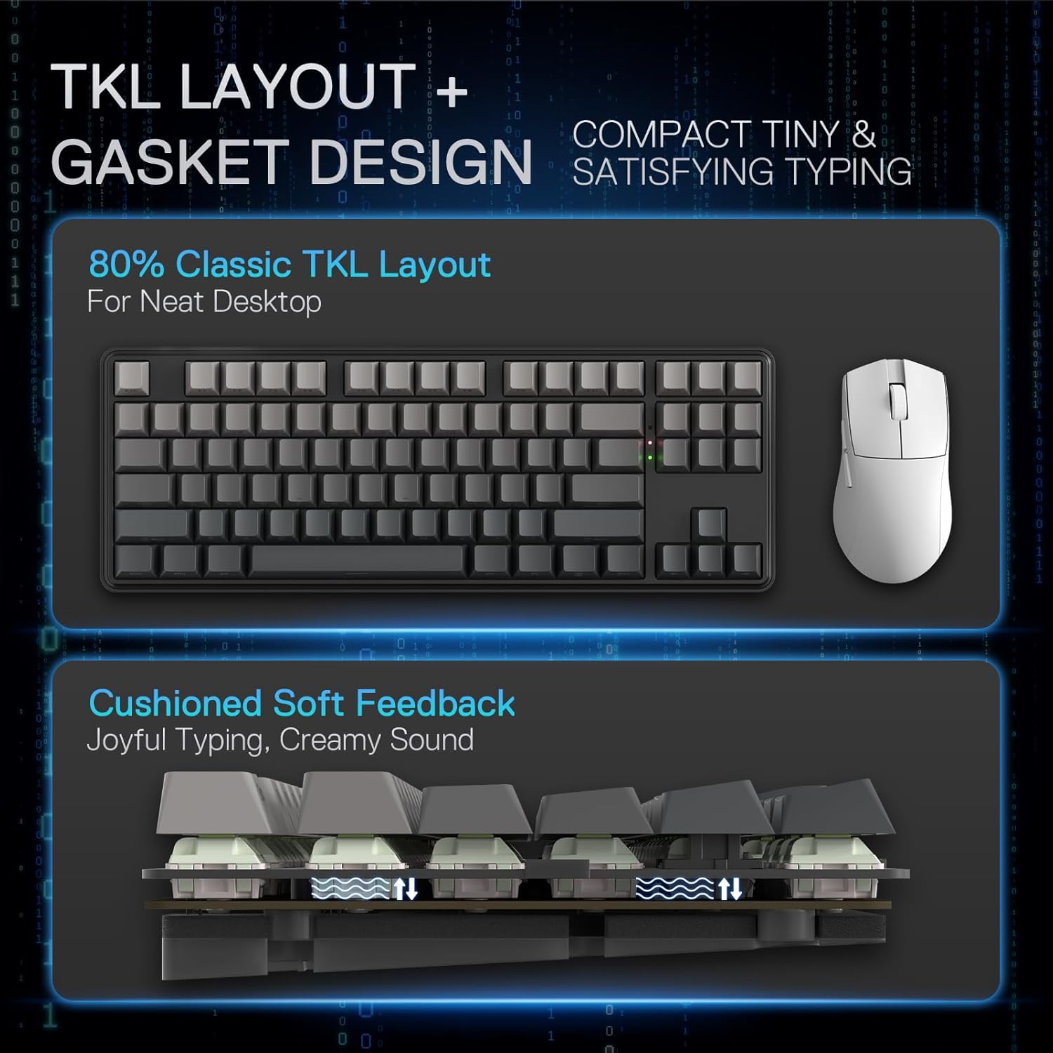 Redragon K707 PRO GB 80% ปะเก็ - Gaming Keyboard No Noise บทวิจารณ์และราคา