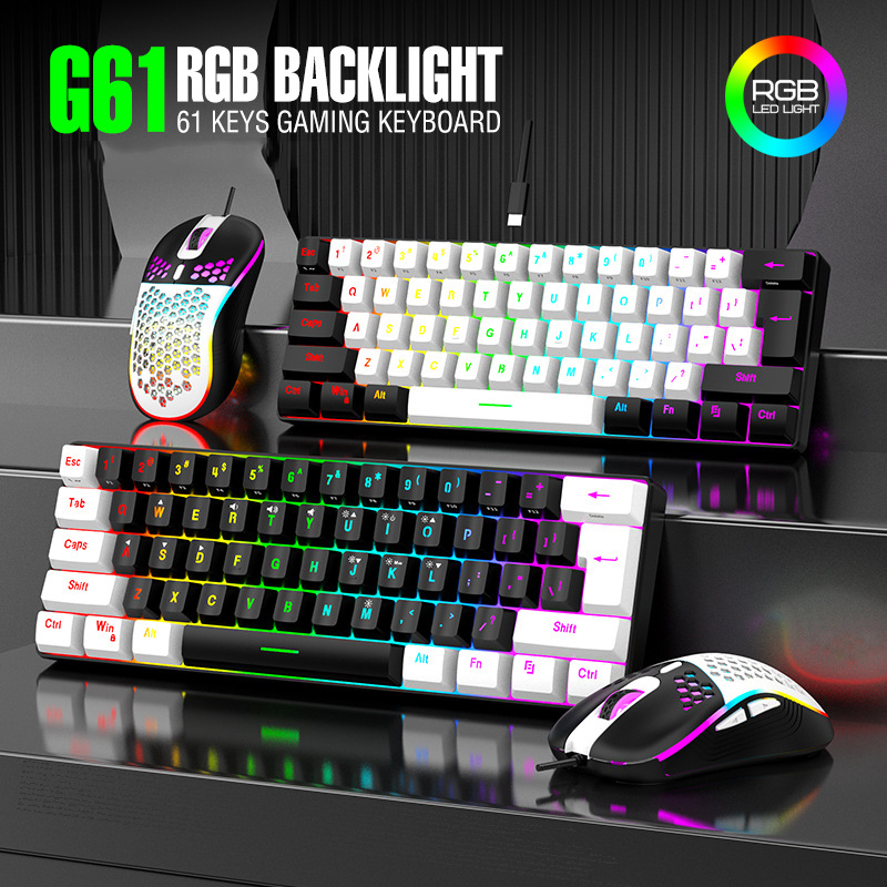 ชุดคีย์บอร์ดและเมาส์ 60% RGB ส - Gaming Keyboard Mouse And Headset Combo บทวิจารณ์และราคา